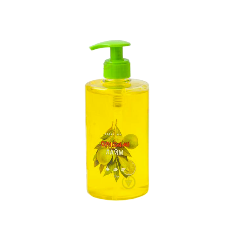 Мило рідке Origami з ароматом лайму (4820167003814), туалетне, 0,5 л